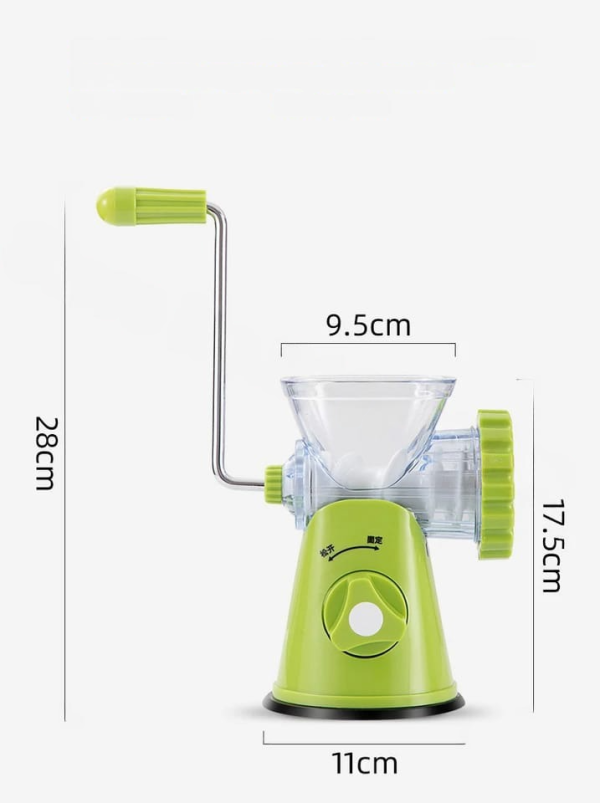 Manual Sausage Machine Hand Crank Meat Mincer, Household Meat Pounder Tool, Kitchen Meat Grinder Enema Maker, Silver Aluminum