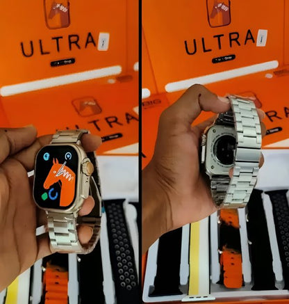 7-in-1 Ultra Smart Watch – Advanced Multi-feature Fitness Tracker With Heart Rate Monitor, Sleep Tracking, Bluetooth Calling, Sports Modes & More Random Color Straps